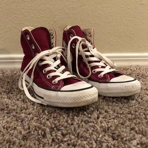 Maroon Converse Hightops